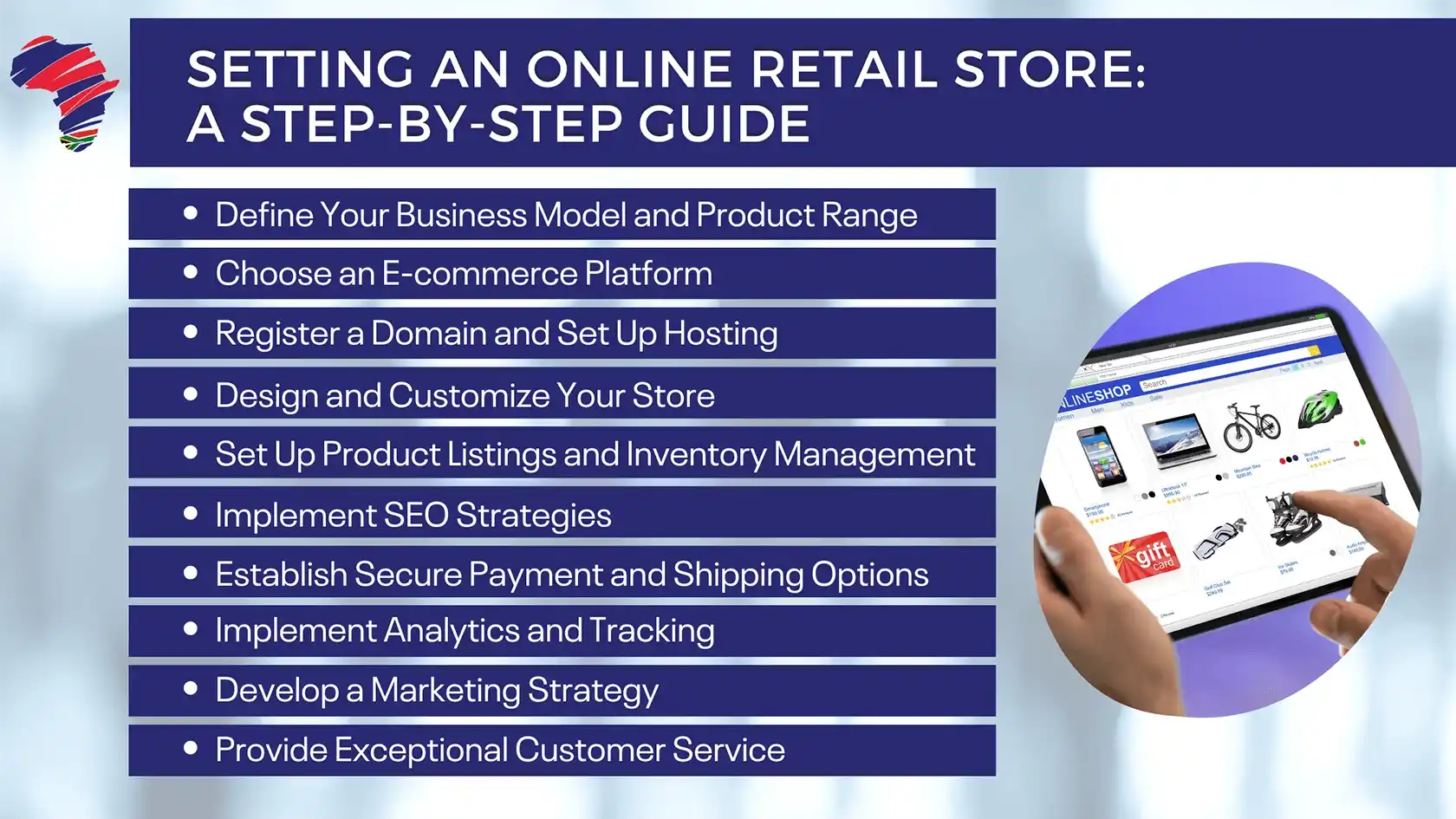 Setting an online retail store